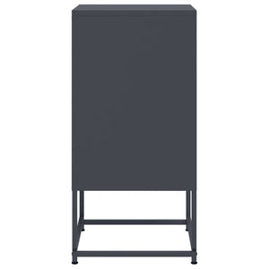 vidaXL Comodino Antracite 36x39x78 cm in Acciaio