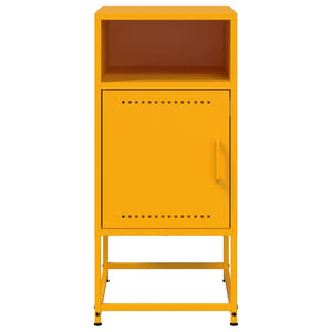 Comodini 2 pz Giallo Senape 36x39x78 cm in Acciaio 846573