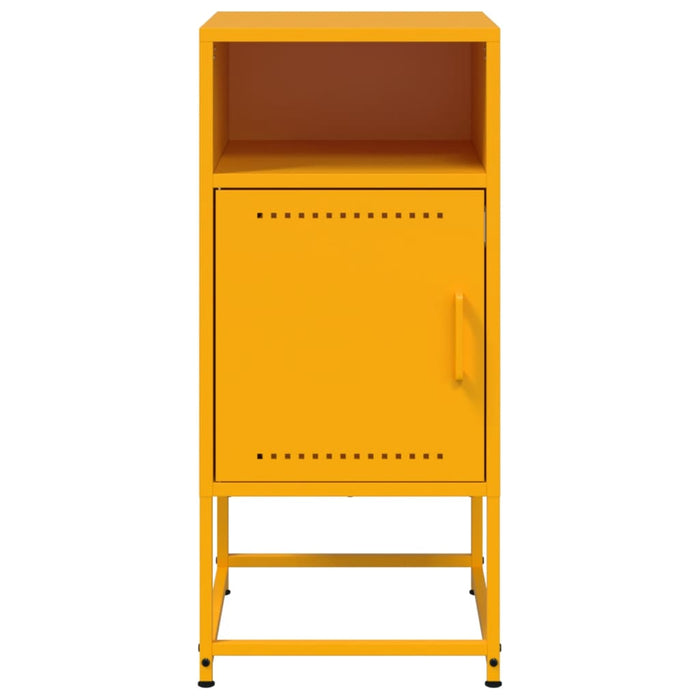 Comodini 2 pz Giallo Senape 36x39x78 cm in Acciaio 846573