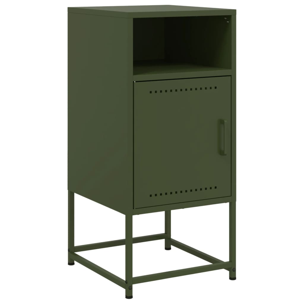Comodino Verde Oliva 36x39x78 cm in Acciaio 846574