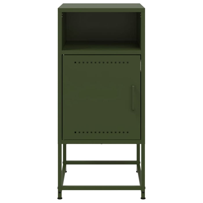 Comodini 2 pz Verde Oliva 36x39x78 cm in Acciaio 846575