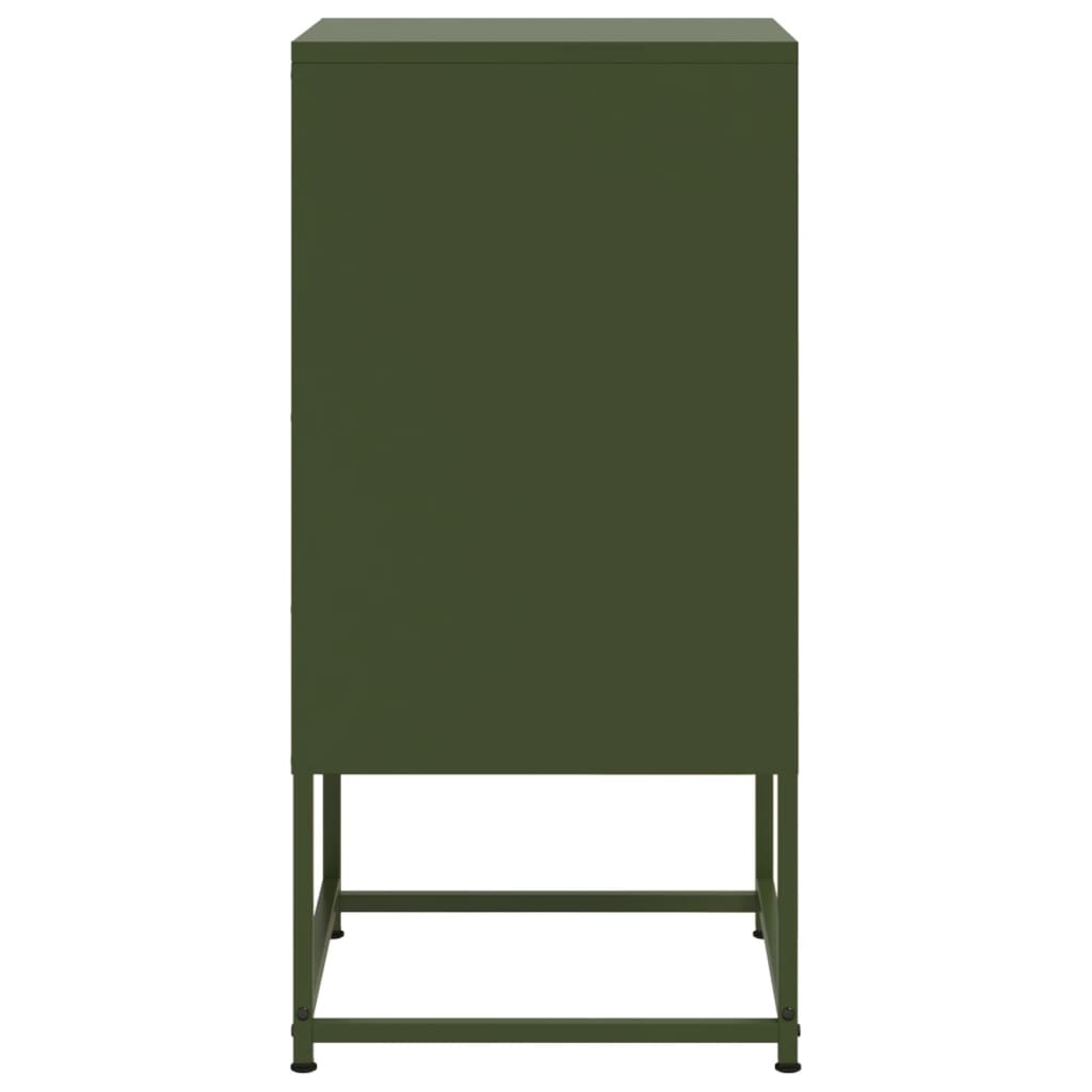 Comodini 2 pz Verde Oliva 36x39x78 cm in Acciaio 846575