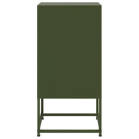 Comodini 2 pz Verde Oliva 36x39x78 cm in Acciaio 846575