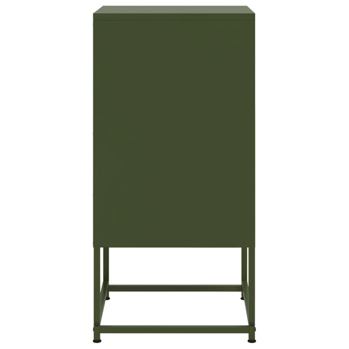 Comodini 2 pz Verde Oliva 36x39x78 cm in Acciaio 846575