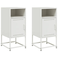 Comodini 2 pz Bianchi 36x39x78 cm in Acciaio 846577