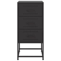 Comodino Nero 36x39x78 cm in Acciaio 846578