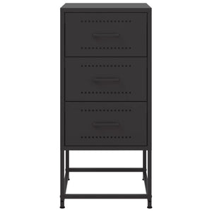 Comodino Nero 36x39x78 cm in Acciaio 846578