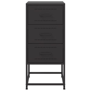 vidaXL Comodini 2 pz Neri 36x39x78 cm in Acciaio