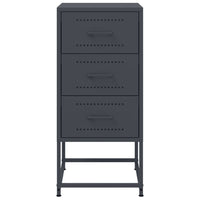 Comodino Antracite 36x39x78 cm in Acciaio 846582