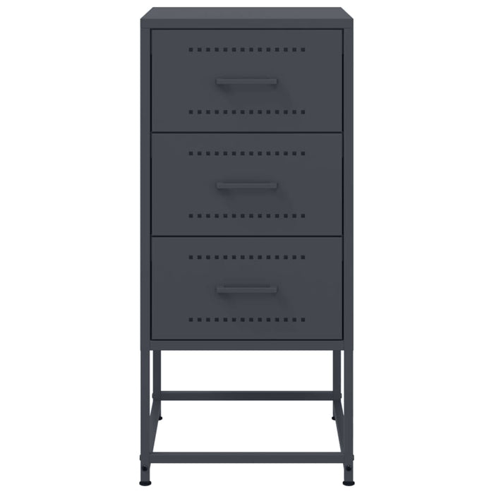 Comodini 2 pz Antracite 36x39x78 cm in Acciaio 846583