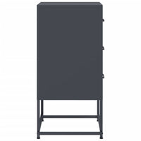 Comodini 2 pz Antracite 36x39x78 cm in Acciaio