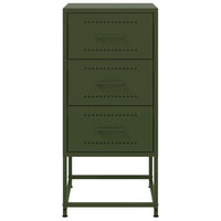 Comodino Verde Oliva 36x39x78 cm in Acciaio 846586