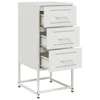 Comodino Bianco 36x39x78 cm in Acciaio 846588