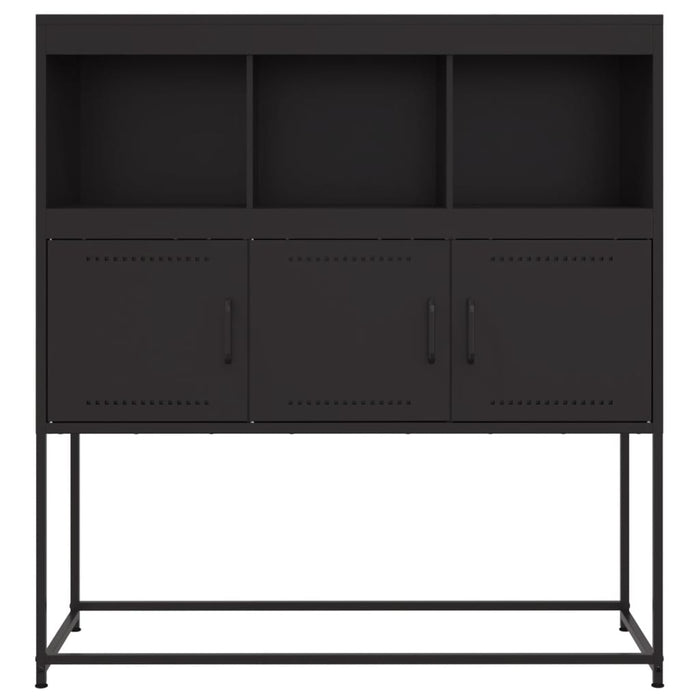 Credenza Nera 100,5x39x107 cm in Acciaio 846590