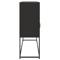 Credenza Nera 100,5x39x107 cm in Acciaio 846590