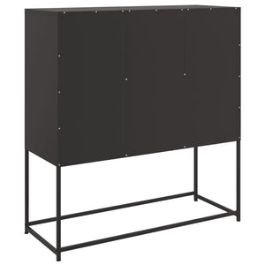 Credenza Nera 100,5x39x107 cm in Acciaio 846590