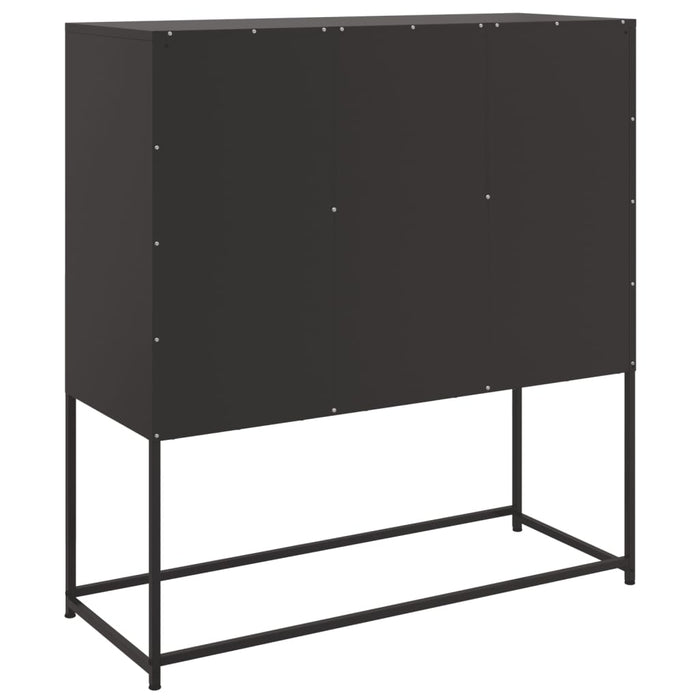 Credenza Nera 100,5x39x107 cm in Acciaio 846590