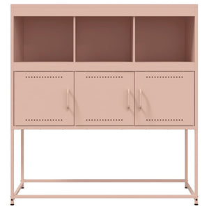 vidaXL Credenza Rosa 100,5x39x107 cm in Acciaio