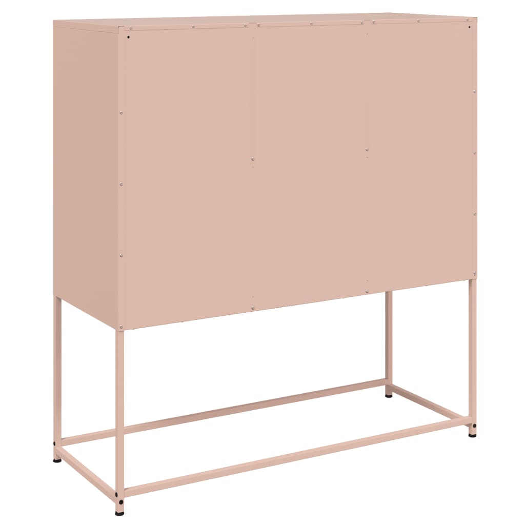 vidaXL Credenza Rosa 100,5x39x107 cm in Acciaio