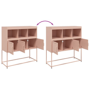 Credenza-Buffet-Armadio da cucina Rosa 100,5x39x107 cm in Acciaio 850878