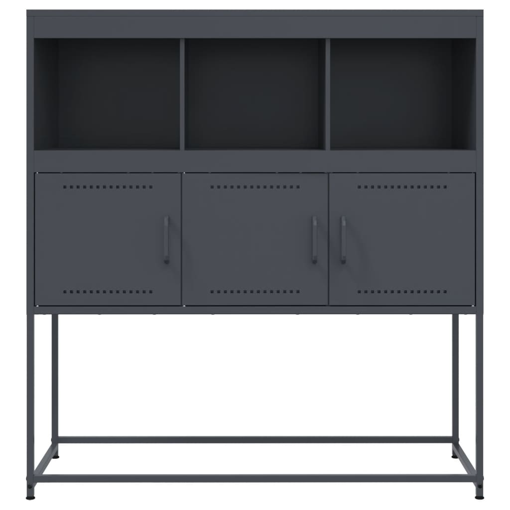 Credenza Antracite 100,5x39x107 cm in Acciaio 846592