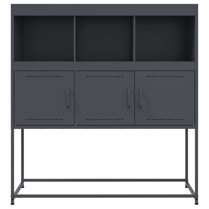 Credenza Antracite 100,5x39x107 cm in Acciaio 846592