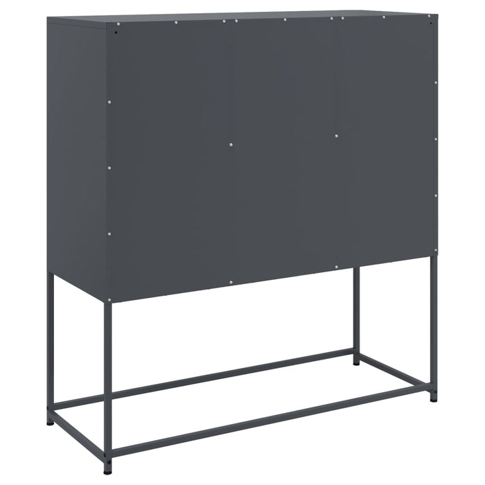 Credenza Antracite 100,5x39x107 cm in Acciaio 846592