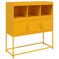 vidaXL Credenza Giallo Senape 100,5x39x107 cm in Acciaio