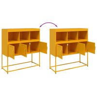 vidaXL Credenza Giallo Senape 100,5x39x107 cm in Acciaio