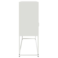 Credenza-Buffet-Armadio da cucina Bianca 100,5x39x107 cm in Acciaio 308279