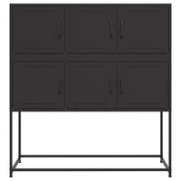 Credenza Nera 100,5x39x107 cm in Acciaio 846596