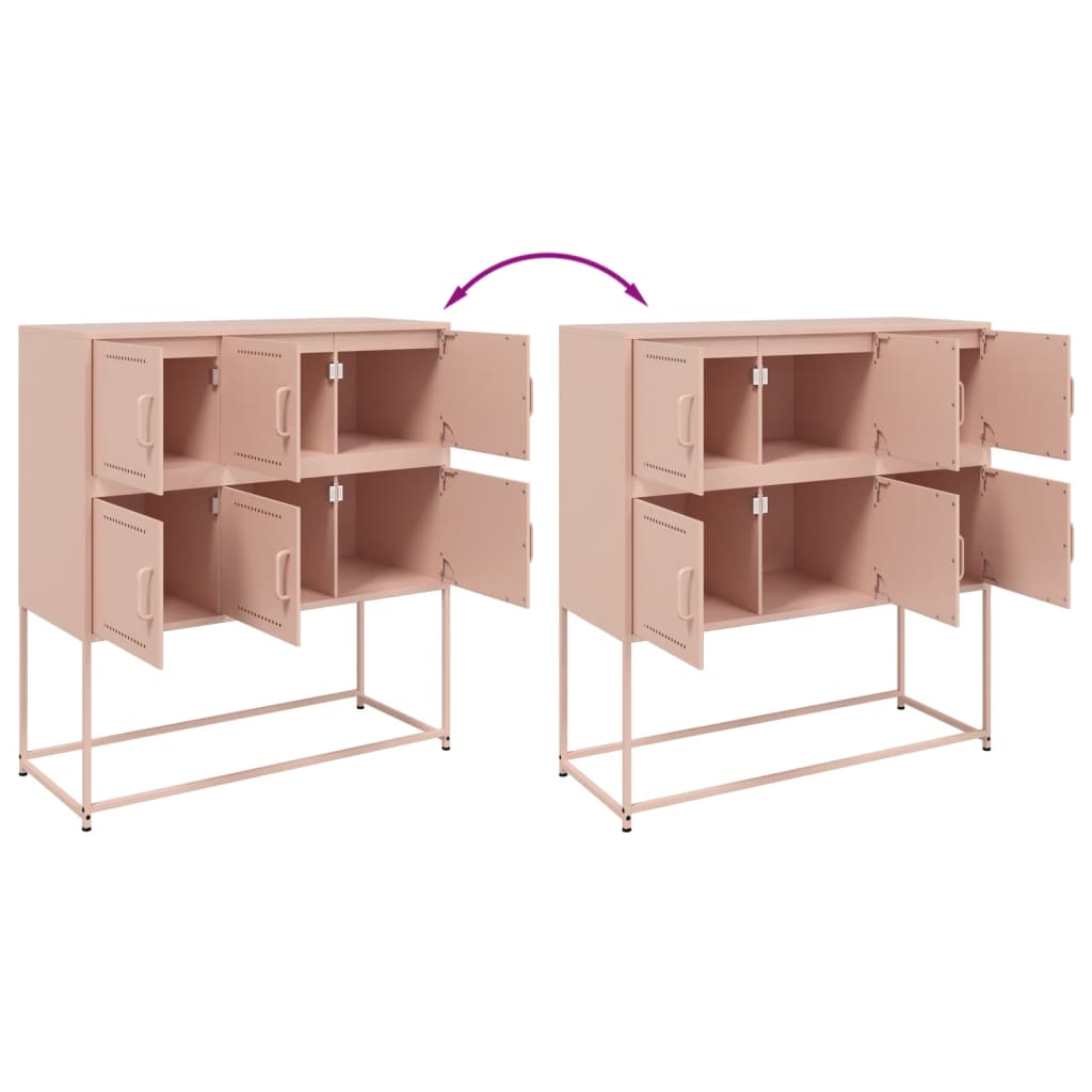 Credenza Rosa 100,5x39x107 cm in Acciaio 846597