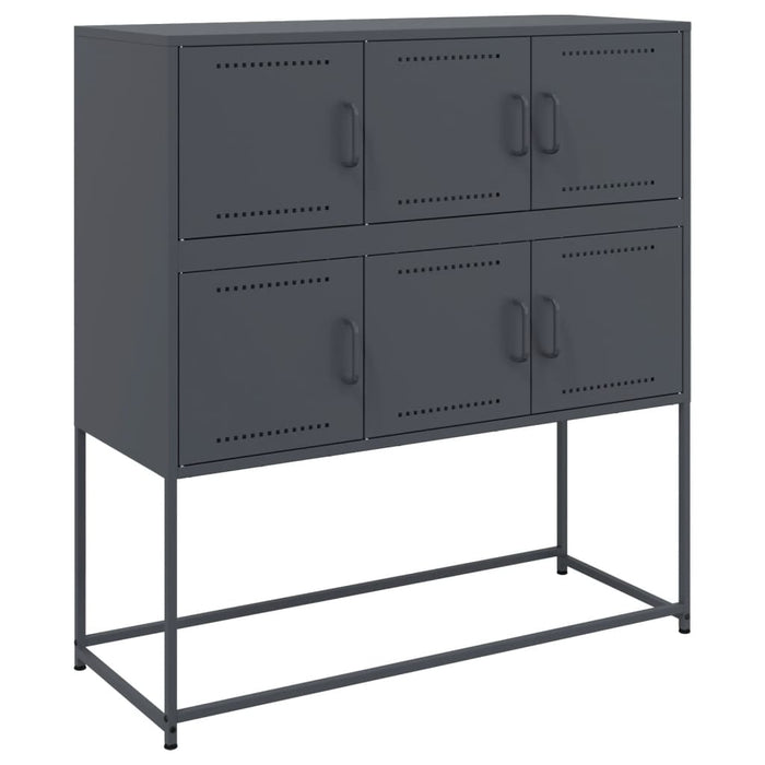 Credenza-Buffet-Armadio da cucina Antracite 100,5x39x107 cm in Acciaio 227207