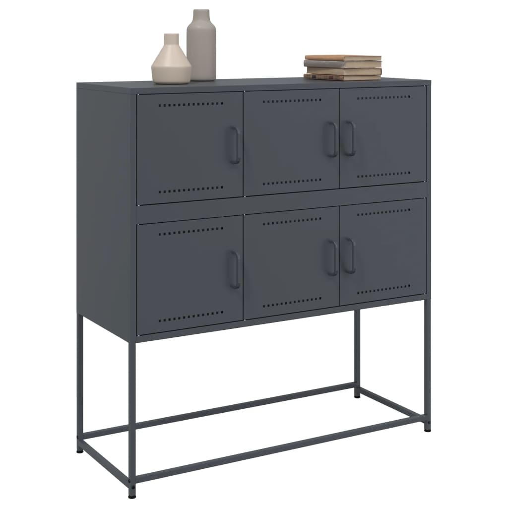 Credenza Antracite 100,5x39x107 cm in Acciaio 846598