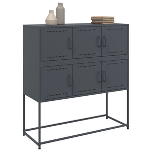 Credenza Antracite 100,5x39x107 cm in Acciaio 846598