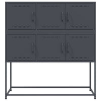 vidaXL Credenza Antracite 100,5x39x107 cm in Acciaio