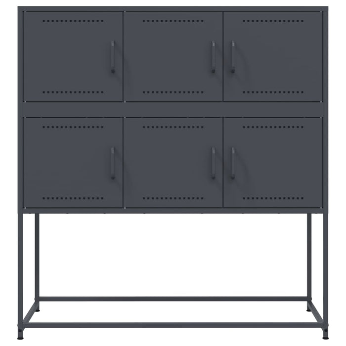 vidaXL Credenza Antracite 100,5x39x107 cm in Acciaio