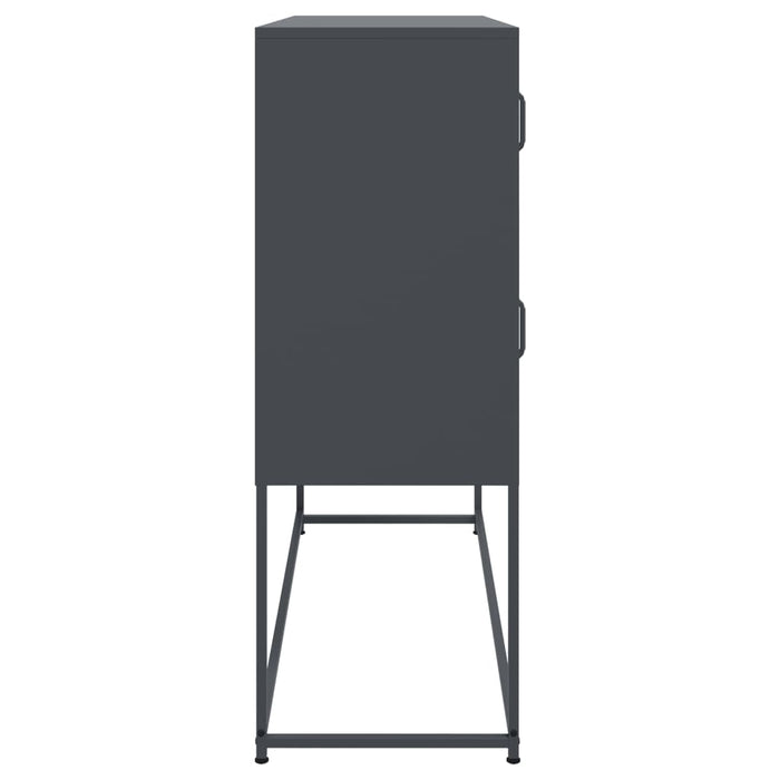 vidaXL Credenza Antracite 100,5x39x107 cm in Acciaio