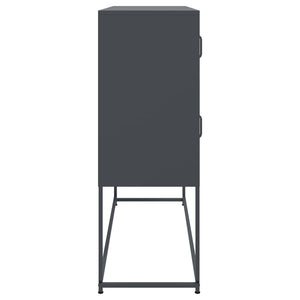 Credenza-Buffet-Armadio da cucina Antracite 100,5x39x107 cm in Acciaio 227207