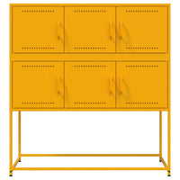 vidaXL Credenza Giallo Senape 100,5x39x107 cm in Acciaio