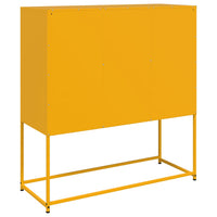 vidaXL Credenza Giallo Senape 100,5x39x107 cm in Acciaio