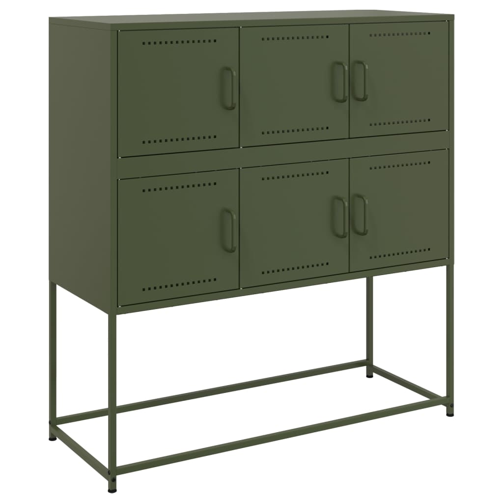 Credenza Verde Oliva 100,5x39x79 cm in Acciaio 846600