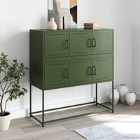 Credenza Verde Oliva 100,5x39x79 cm in Acciaio 846600