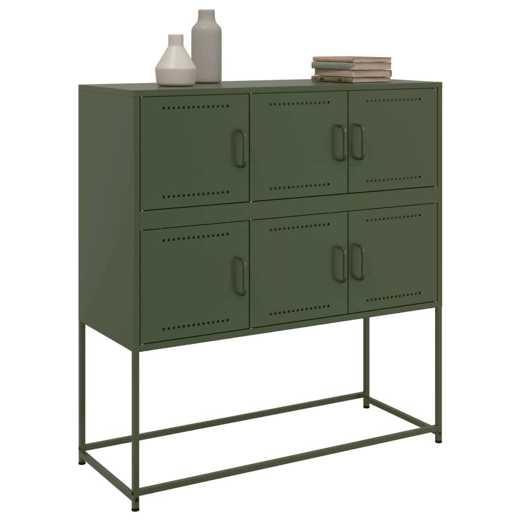 Credenza Verde Oliva 100,5x39x79 cm in Acciaio 846600