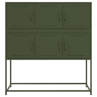 Credenza Verde Oliva 100,5x39x79 cm in Acciaio 846600