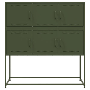 Credenza Verde Oliva 100,5x39x79 cm in Acciaio 846600