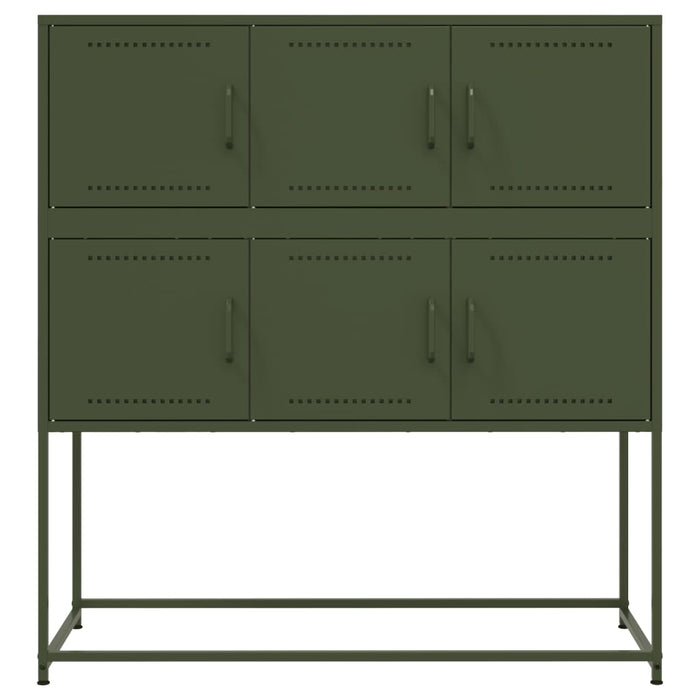 Credenza Verde Oliva 100,5x39x79 cm in Acciaio 846600