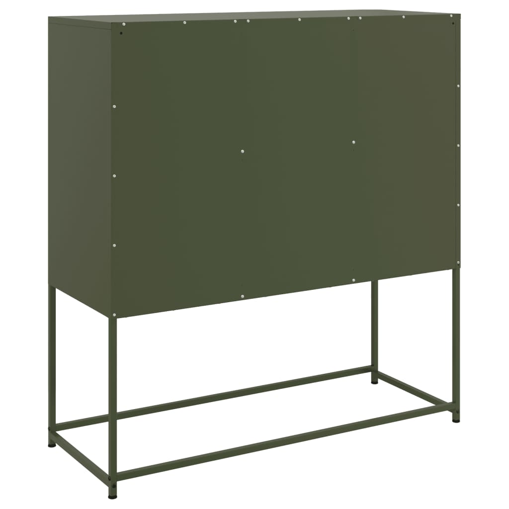 Credenza Verde Oliva 100,5x39x79 cm in Acciaio 846600