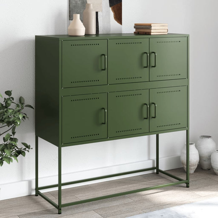 Credenza Verde Oliva 100,5x39x79 cm in Acciaio 846600