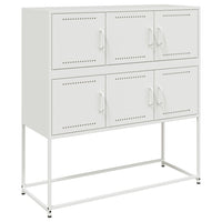 vidaXL Credenza Bianca 100,5x39x107 cm in Acciaio
